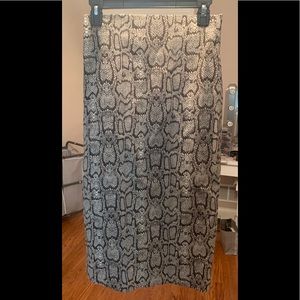 Zara Snakeskin Pencil Skirt
